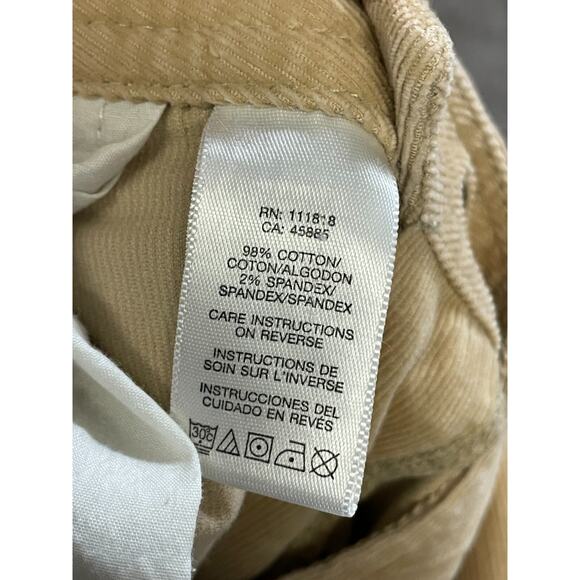 Michael Kors Capris Womens 10 Beige Tan Corduroy Cropped Stretch Cotton - Picture 10 of 11